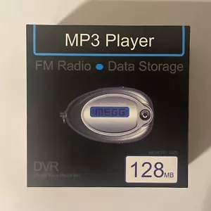 mJOY! MEGG MP3 Reproductor Radio FM Almacenamiento de Datos DVR Grabadora de Voz 128 MB - Nuevo - Imagen 1 de 3