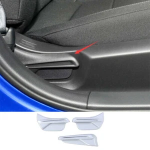 For Honda 11th Civic 2022-2023 Matte Silver Seat Button Handle Cover Trim ABS 3p - Foto 1 di 7