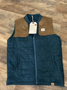 New! Large Men’s Banded Backcountry Quilted Teal Vest - Picture 1 of 5