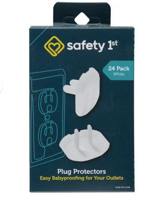 24 PIEZAS Cubiertas protectoras de enchufe de toma de seguridad para niños y bebés Protector de descarga eléctrica Foto 1 de 4