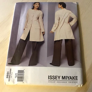 Issey Miyake Patrón 2651 Tallas 6, 8,10 Sin Cortar FF Vogue Chaqueta Abrigo Pantalones - Imagen 1 de 8