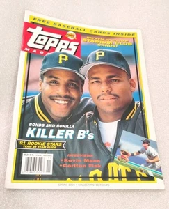 Topps Magazine Primavera 1991 Barry Bonds Bobby Bonilla con cartoline e poster - Foto 1 di 5