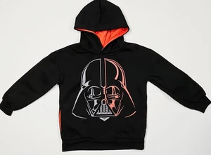 Star Wars Darth Vader Kids Hoodie Black Red Size 6 Pullover Hooded Sweatshirt - Picture 1 of 6