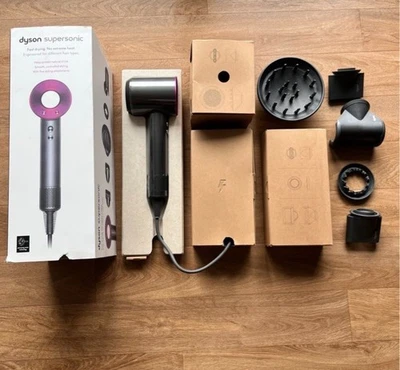 Dyson Supersonic 1600W Hair Dryer - Grey/Fuchsia - Image 1 of 3