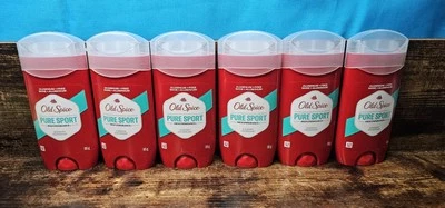 6 barras desodorantes Old Spice Pure Sport de alta resistencia 3 oz 48 horas de protección Foto 1 de 3