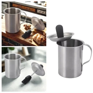 Gießkanne und Pinsel Set Multifunktionsdose mit Marinierpinseln Edelstahl - Bild 1 von 7