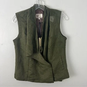 Kut from the Kloth NWT Green Faux Suede Vest Womens size Small - Picture 1 of 7