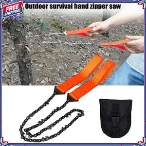 Pocket Chain Saw Hand Tool Camping Survival Hiking Wood Zipper Chainsaw Gear - Bild 1 von 10