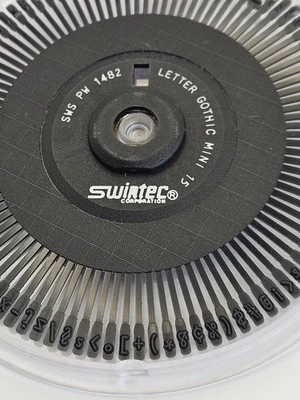 Vintage Swintec Printwheel SWS PW 1482 Letter Gothic Mini 15 With Case - Image 1 of 3