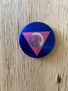 GAY PRIDE/PEACE button 1960s anti-war LGBTQ 1" ORIGINAL - Picture 1 of 2