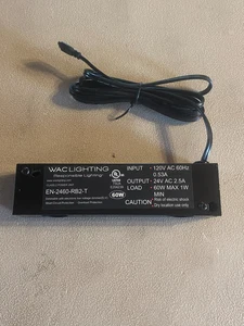 WAC Lighting EN-2460-RB2-T Enclosed Electronic Transformer 120V/24V - Picture 1 of 5