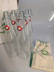 myFERMENTS 6x Bügelflaschen 750ml Glasflaschen Set Gär-Set für Fermentation - Bild 1 von 5