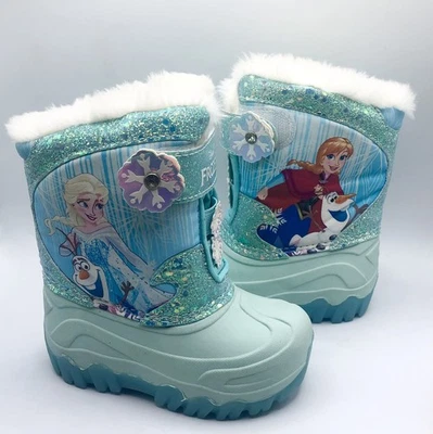 Frozen Elsa & Anna Disney Invierno Botas Iluminadas Niño Niñas Zapato Talla 7 Foto 1 de 4