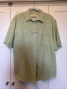 Blanca Oversized Shirt In Soft Green With Gold And Blue Pattern Xs/S Rrp $250 - Picture 1 of 10
