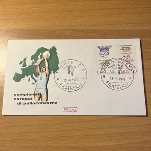 BUSTA PRIMO GIORNO FDC COLLEZIONE CAMPIONATI EUROPEI DI PALLACANESTRO - Imagen 1 de 2