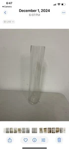 Jarrón de vidrio cilíndrico transparente de 20"H x 4" de ancho - Ideal para centros de mesa y velas - Imagen 1 de 2