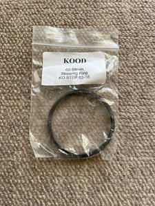 Kood 62mm-58mm Stepping Ring Filter Ring Adapter Step down - Picture 1 of 2