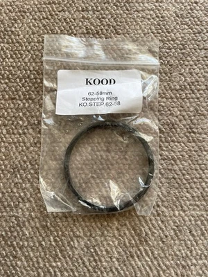 Kood 62mm-58mm Stepping Ring Filter Ring Adapter Step down - Image 1 of 2