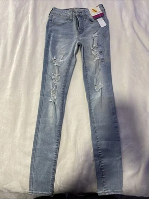 Jeggings azules de tiro bajo talla 0/24 para mujer nuevos con etiquetas Foto 1 de 4