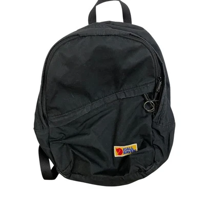 Mochila Fjallraven Vardag Negra Exterior Escuela Mochila Mango Bolsillos Cremalleras Foto 1 de 4