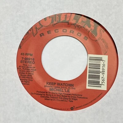 Michel'le - Keep Watchin' / Just Not Ready To Love You - Ruthless Records 45 RPM - Image 1 of 2