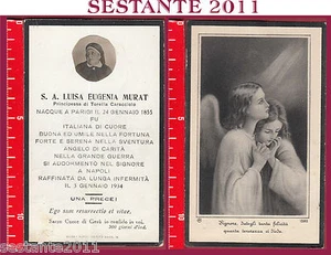228 SANTINO RICORDO MORTE LUTTINO EUGENIA MURAT PRINCIPESSA TORELLA CARACCIOLO - Picture 1 of 1