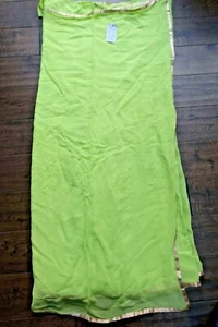 Green heavy chiffon with gold trim – new over 5 metres dressmaking SKU16140 - Picture 1 of 4