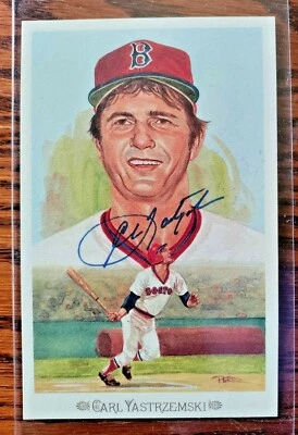 Carl Yastrzemski Autographed 1989 Perez Steele Postcard #44 4950/10K  HOF Auto - Image 1 of 2