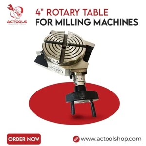 Rotary Table 4" Inch 100 mm HV 4 Slots for Milling Machine inches USA - Picture 1 of 13