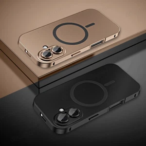 Funda de teléfono Magsafe para iPhone 16 Pro Max 15 14 13 magnética de metal cubierta de aluminio - Imagen 1 de 30