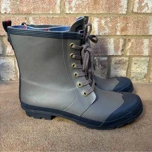 Tommy Hilfiger Women's Renegade High Top Rubber Storm Rain Boots Size 9 Grey - Picture 1 of 5