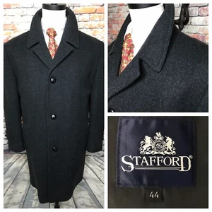 Anthrazitgrauer Merinowolle Mantel Jacke Herren Größe 44 Regular - Bild 1 von 9