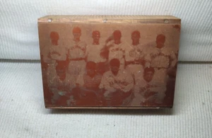 Vintage Copper Metal Printing Block Plate Baseball Team Mckinley, Wisconsin 1947 - Picture 1 of 10