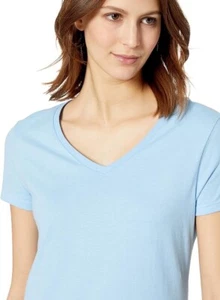 Ladies Essential V Neck Short Sleeve Shirt Small Relaxed Fit #249 - Picture 1 of 4