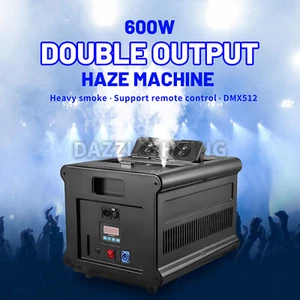 600W Dual Output Haze Machine Smoke Fog Stage Effect Remote Control Theater Show - Picture 1 of 9