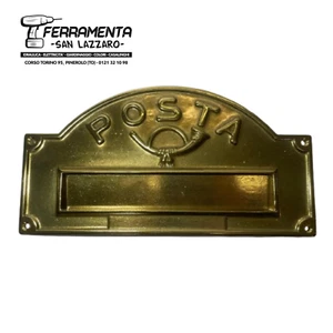 PLACCHE BUCALETTERE OTTONE Lucido Postale Buca Posta Alubox - Foto 1 di 6