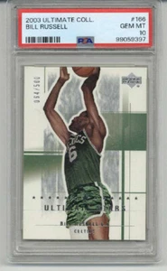 2003 UPPER DECK ULTIMATE COLLECTION #166 BILL RUSSELL /500 CELTICS PSA 10 POP 1 - Picture 1 of 2