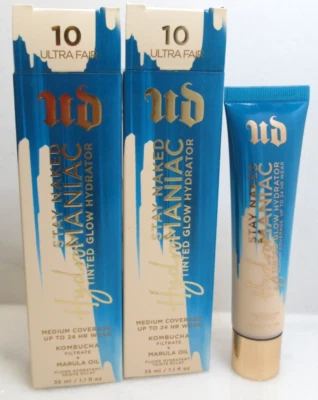 URBAN DECAY STAY NAKED HYDROMANIAC 着色液压器 10 超公平 1.1 盎司 * 2 件* — 第 1/4 张图片