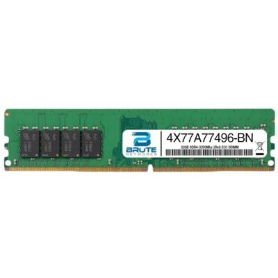 4X77A77496 - Lenovo Compatible 32GB DDR4-3200Mhz 2Rx8 ECC UDIMM - Image 1 of 3