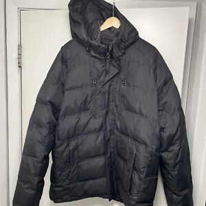 Hawke & Co Sport Down Hooded Puffer Jacket Men's Size XL Black  Duck Down