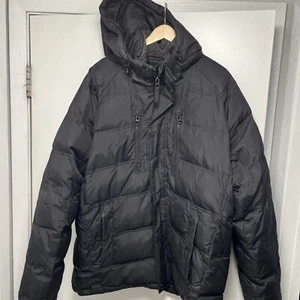 Hawke & Co Sport Down Hooded Puffer Jacket Men's Size XL Black Duck Down - Picture 1 of 12
