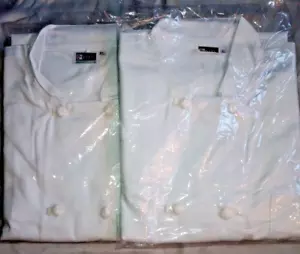 (2) Giacca cappotto da chef bianco a maniche lunghe taglia XL - Foto 1 di 8