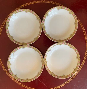 4 Limoges France A. Lanternier Fruit Bowls Pink Roses  5” - Picture 1 of 12