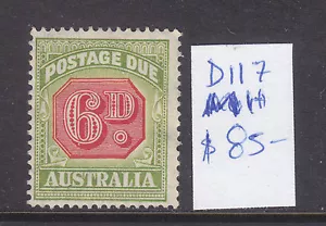 POSTAGE DUE: 6d CARMINE AND GREEN TYPE A SG D117 MH - Bild 1 von 1