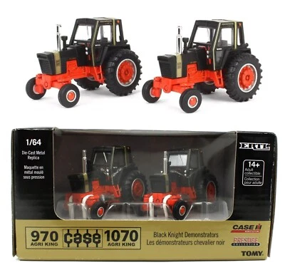 ERTL 1:64 CASE 970 & 1070 BLACK KNIGHT Argi King SET *PRESTIGE COLLECTION* NIB! - Image 1 of 3