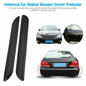 Protector de bordes negro parachoques protección de esquinas coche decoración rayas goma - Imagen 1 de 7