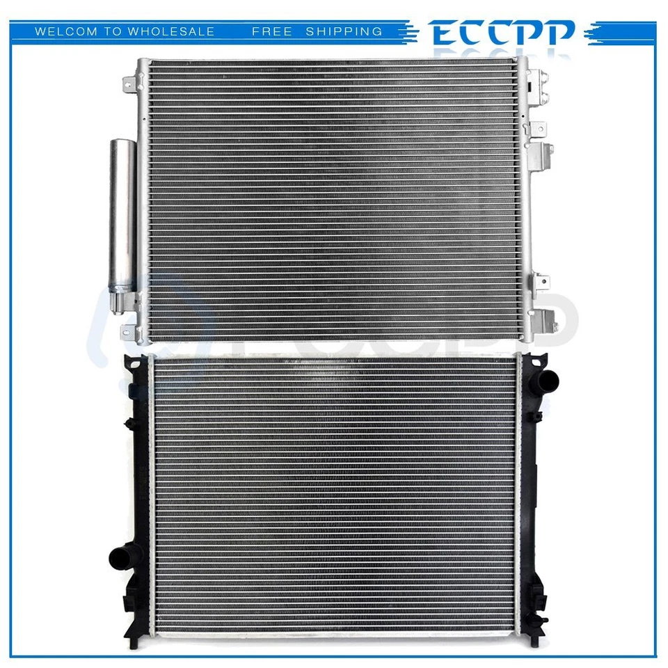 Aluminum Radiator & AC Condenser Cooling Kit For 2009-2010 Chrysler 300 Foto 1 de 4