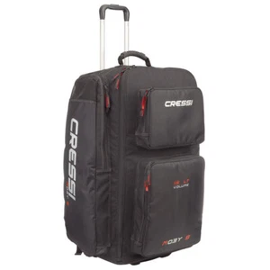 Cressi Moby 5 Bag with Wheels, Black/Red - Picture 1 of 9