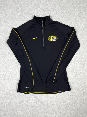 Nike Pullover Womens Medium Black Mizzou Tigers Missouri Dri Fit 1/2 Zip Running Cover