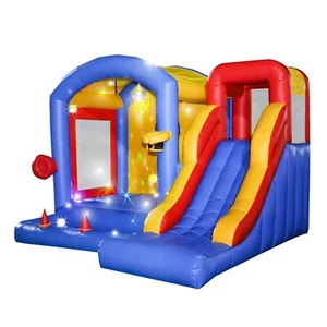 4.5x4x3m PVC Commercial Inflatable Bounce House w/LED Light for Kids Party - Picture 1 of 12